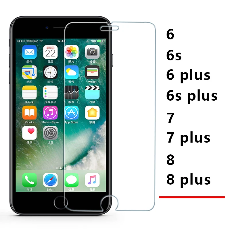 Защитное стекло для Iphone 7 8 6 S s Plus закаленное Защитная пленка экрана Apple Iphone6 Iphone6s S6