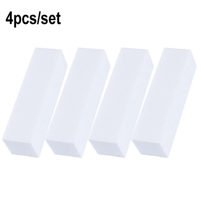 4pcs white 10/4/1 шт. придание ногтям формы шлифовальный Блокировка Шлифовальные Файлы Professsional DIY маникюр с полировкой ногтей органайзер для приборов дизайна ногтей аксессуар - Цвет: 4pcs white