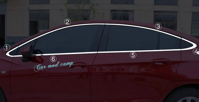12 шт. молдинговые ленты из нержавеющей стали для Chevrolet Cruze Sedan 2017 2018|chevrolet chrome|trim