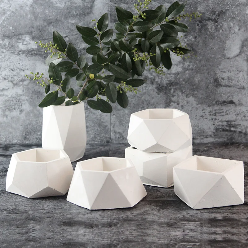 

Nicole Silicone Concrete Mold Geometric Flower Pots Cement Vase Mould Handmade Multi-flower Planter Garden Decoration Tool