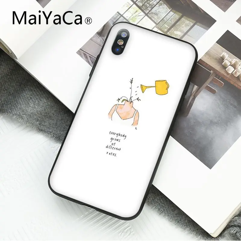 MaiYaCa Art эстетическое цветочное слово цитаты чехол для телефона iphone 11 Pro 11Pro MAX X XS MAX 6 6s 7 7plus 8 8Plus 5 5S SE XR - Цвет: A16