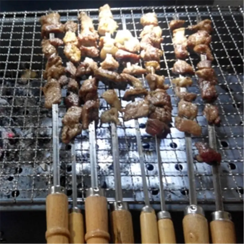 

BBQ roasted 10 ps of bulk handle with a large flat plate of stainless steel flattened meat string signed very strong