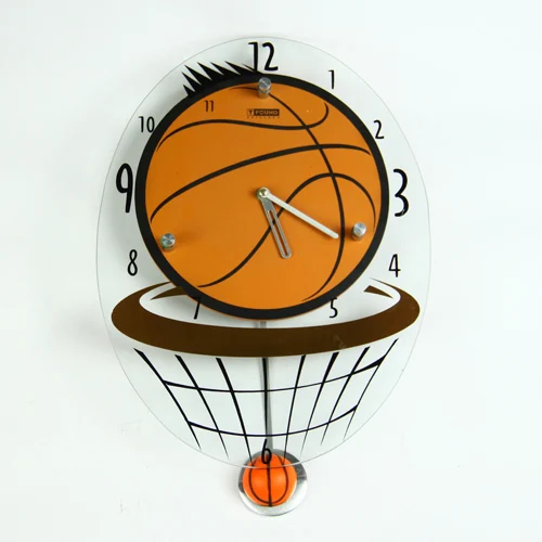 1 штук! Creative мдф нью meterial баскетбол ультра тихий стена часы|wall frame|wall fabricwall clock wallpaper