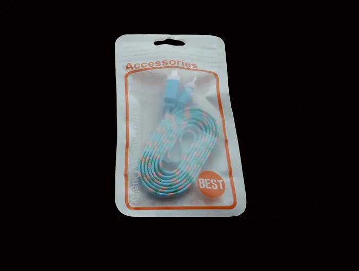 Orange 200 шт/партия 8x14 см USB линия передачи данных пластиковая молния Розничная упаковка сумка для iphone 6s плюс кабели упаковочные сумки - Цвет: Orange