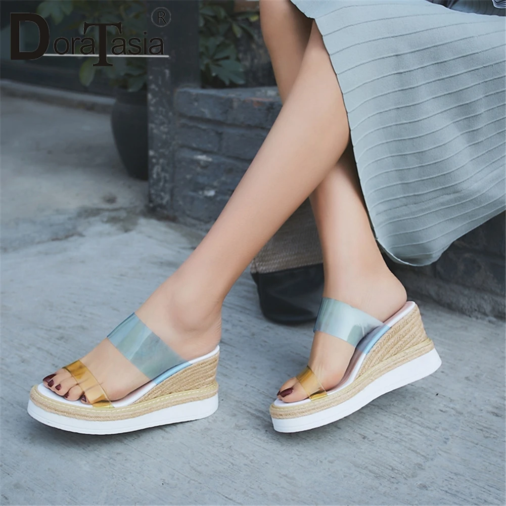 DORATASIA/брендовые дизайнерские женские туфли на танкетке и высоком каблуке Женская