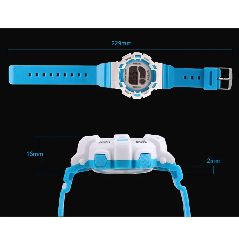 Multifunctional electronic watch leisure outdoor children's waterproof chronograph LED luminous bracelet | Электроника