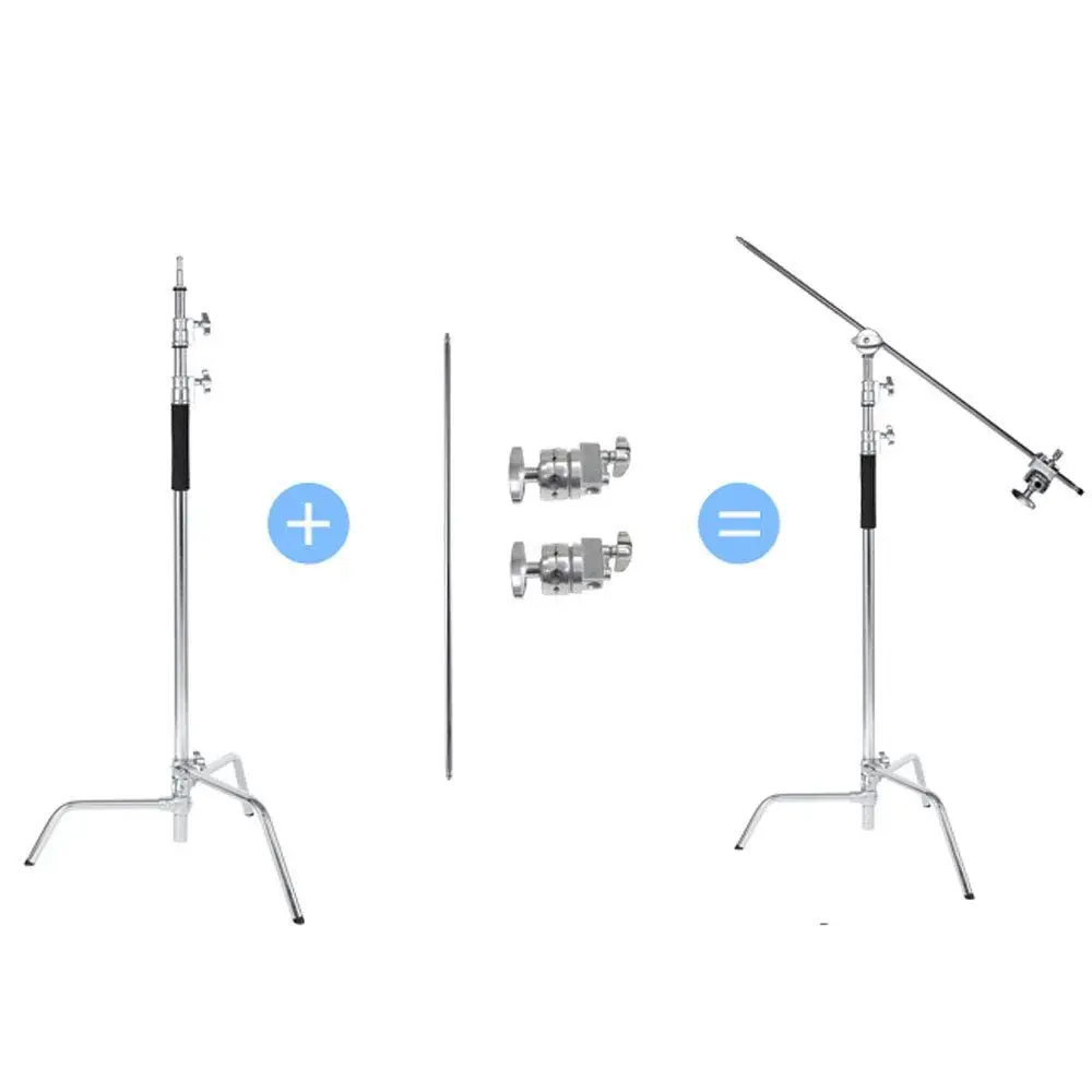 Multi-function Photography Studio Heavy Lighting Century C Stand with Folding Legs, Grip Head and Arm Kit 2