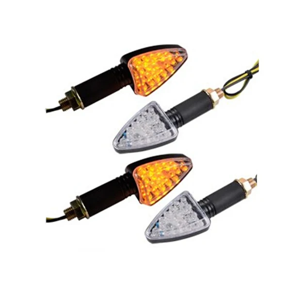 4 шт. Треугольники 12 В мотоцикл 18 SMD СВЕТОДИОДНЫЙ s Amber светодиодный указатели поворота индикатор лампы