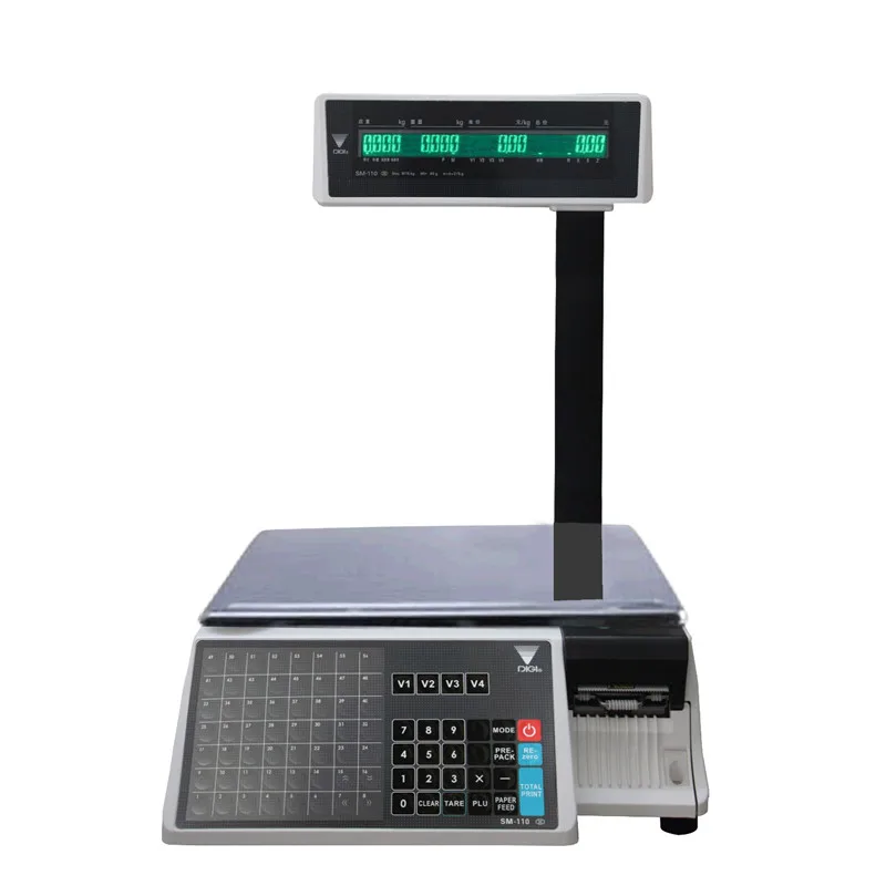 Цифровые электронные весы с принтером штрих кодов шт.|digi scale|scales digidisplay computer |