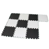 10 piece eva foam puzzle exercise mat interlocking floor tiles white and black