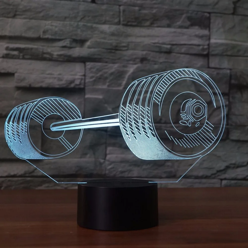 Ночник светодиодный 3d светильник в форме штанги 7 цветов|sleep light|night lightnight light usb |