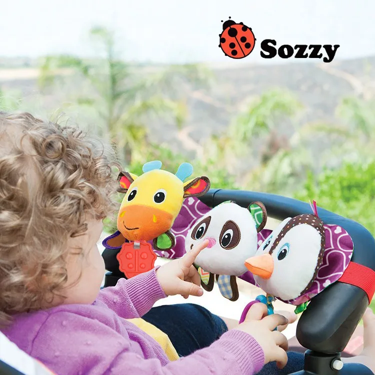 Sozzy Baby Teether музыкальная плюшевая кукла зубная коляска Автомобильная игрушка