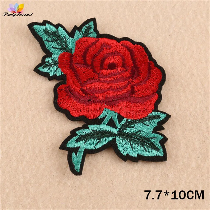 PF Роза Патч Полоса Птица Цветок Вышитые Патчи Термо наклейки для Одежды Топы