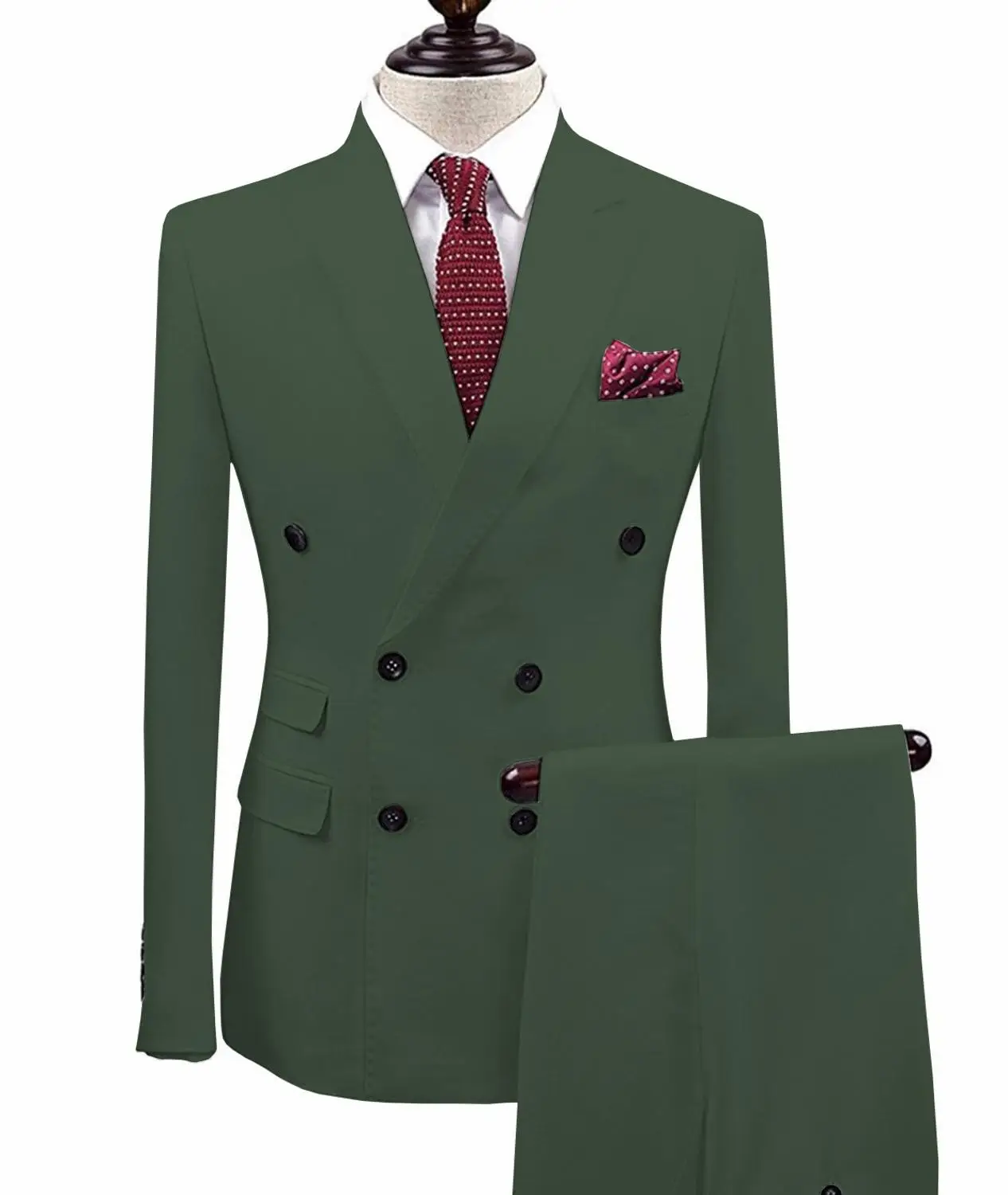 Hunt green Мужские костюмы Slim Fit из двух частей шампанского деловой пиджак жениха смокинг Блейзер зеленые костюмы для свадьбы выпускного вечера(Блейзер+ брюки - Цвет: Hunt green