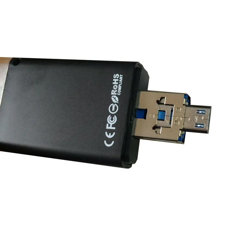 Все в 1 кардридер i Flash usb2.0 2 слота USB для iPhone 7 6 Plus 5 5S ipad 4 air mini 3 Android OTG телефонов|usb