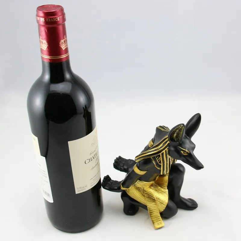 Подставка для вина Anubis God из смолы Лучший держатель винных бутылок с животными