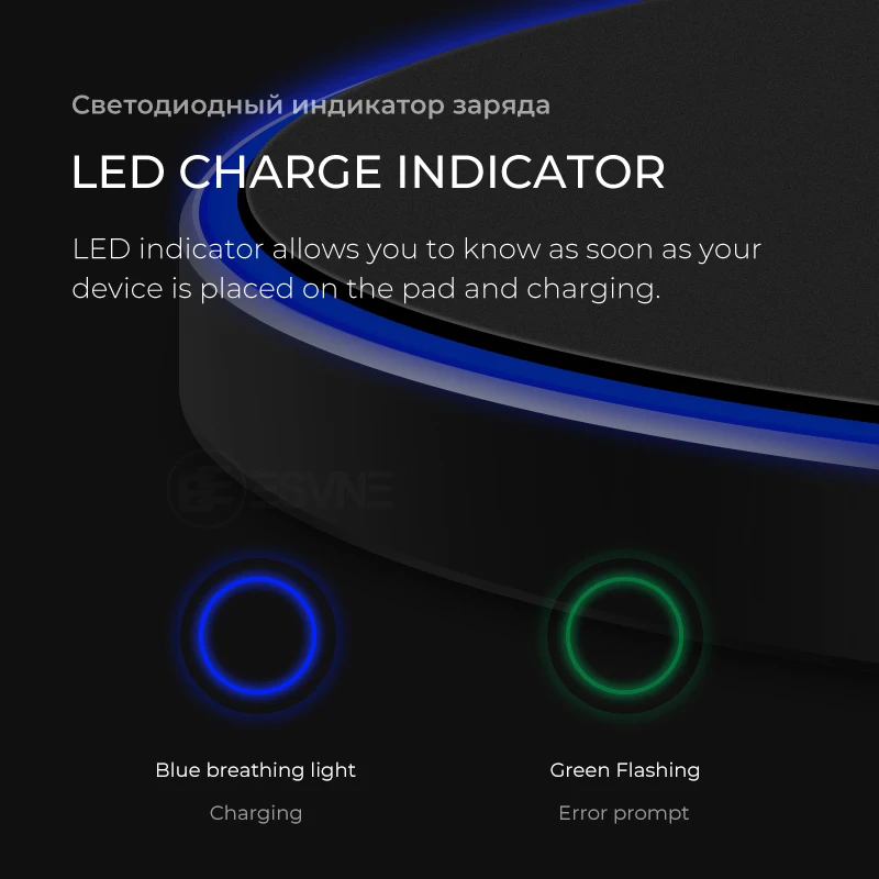 ESVNE 10 Вт Быстрое беспроводное зарядное устройство для iPhone X Xs MAX XR 8 USB Qi Беспроводное зарядное устройство для samsung Xiaomi huawei Беспроводная зарядка