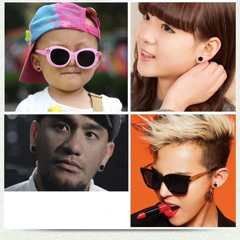 Punk Men Magnet Stainless Steel Ear Studs Earrings Black Woman Earings Without Piercing fashion 2021 Jewelry | Украшения и