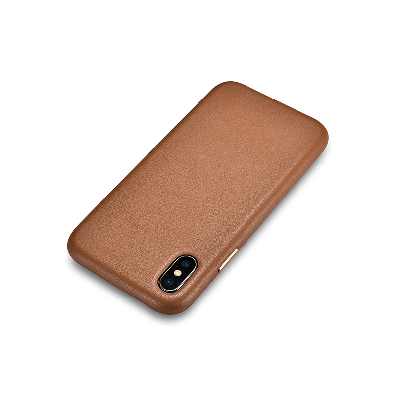 Топ из натуральной кожи чехол для iPhone X XS MAX XR icarer из натуральной воловьей кожи держатель для сотового телефона ультра тонкий