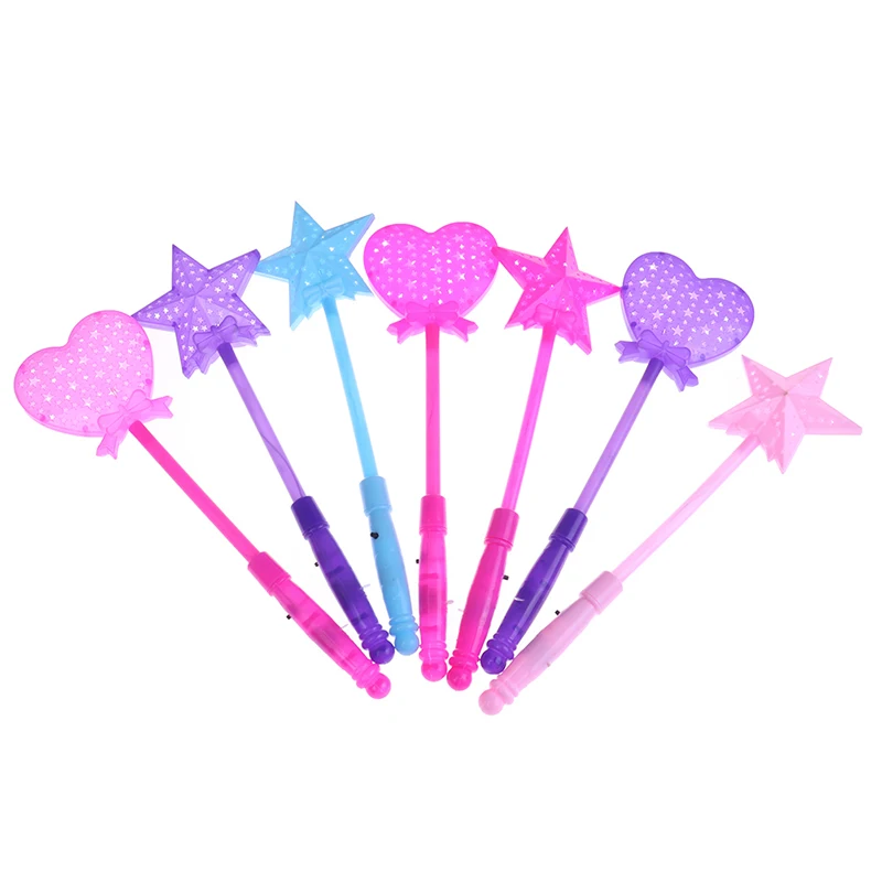 

Flashing Lights Up Glow Sticks Magic Star Wand Party Concert Xmas Halloween Kid's Gift Toy Glowing Fairy Pentagram Flash Stick