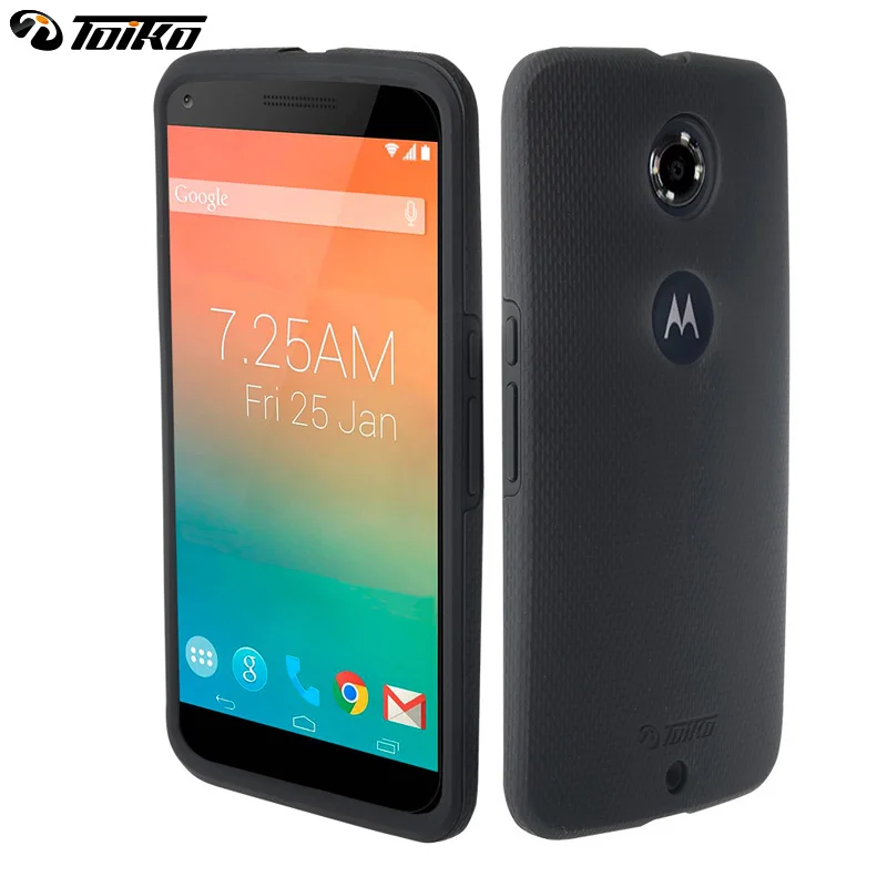 Силиконовый чехол toyko X Guard PC для Motorola Moto Google Nexus 6, двухслойный Гибридный чехол для телефона, защита от падения, защитный чехол для мобильного телефона - Цвет: Черный