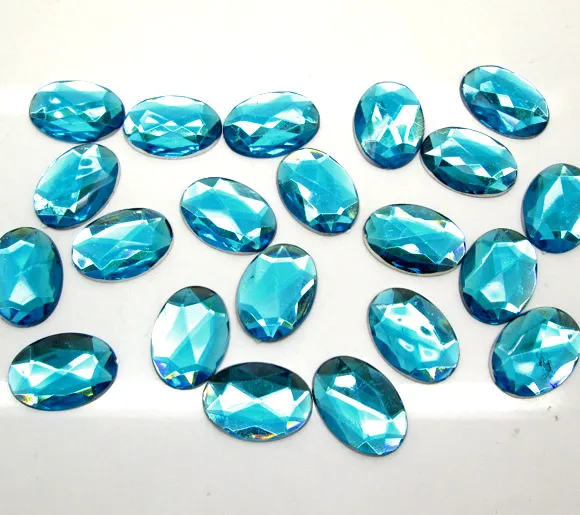 100 шт. смешанные овальные акриловые декоративные бусины с плоским основанием