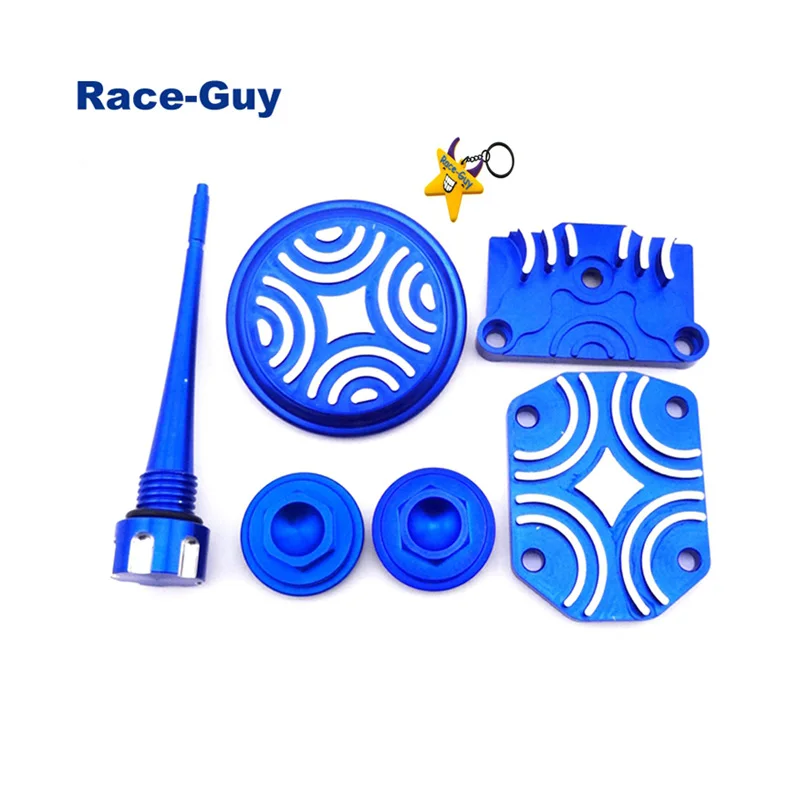 Blue CNC алюминиевый двигатель одеваются комплект для 50cc 70cc 90cc 110cc 125cc китайский яма грязи мотор Трейл велосипед мотоцикл - Цвет: Blue