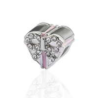 hpxmas wholesale 5pcslot heart shape ball cooper bead diy accessories handwork make bracelets charm jewelry making