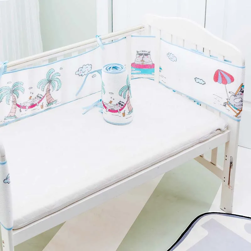 

2pcs/set Bed Bumper Baby Crib Protection Nursery Anti-Collision Fence Cradle Safety Cotton Cartoon Shape Crib Bumper