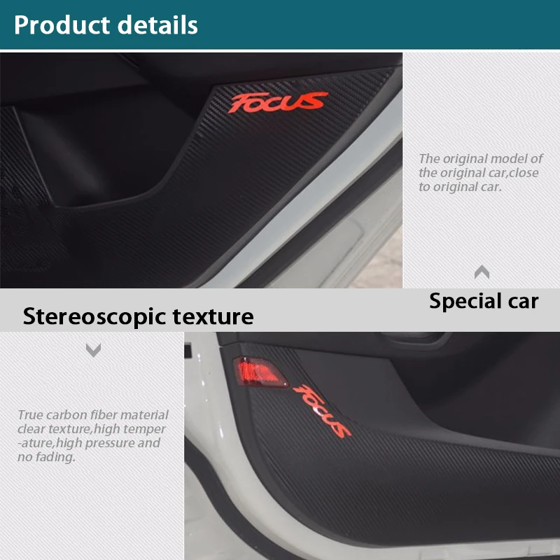 Защитные коврики LENTAI для автомобильной двери наклейки аксессуары Ford Focus 3 4 Kuga C520