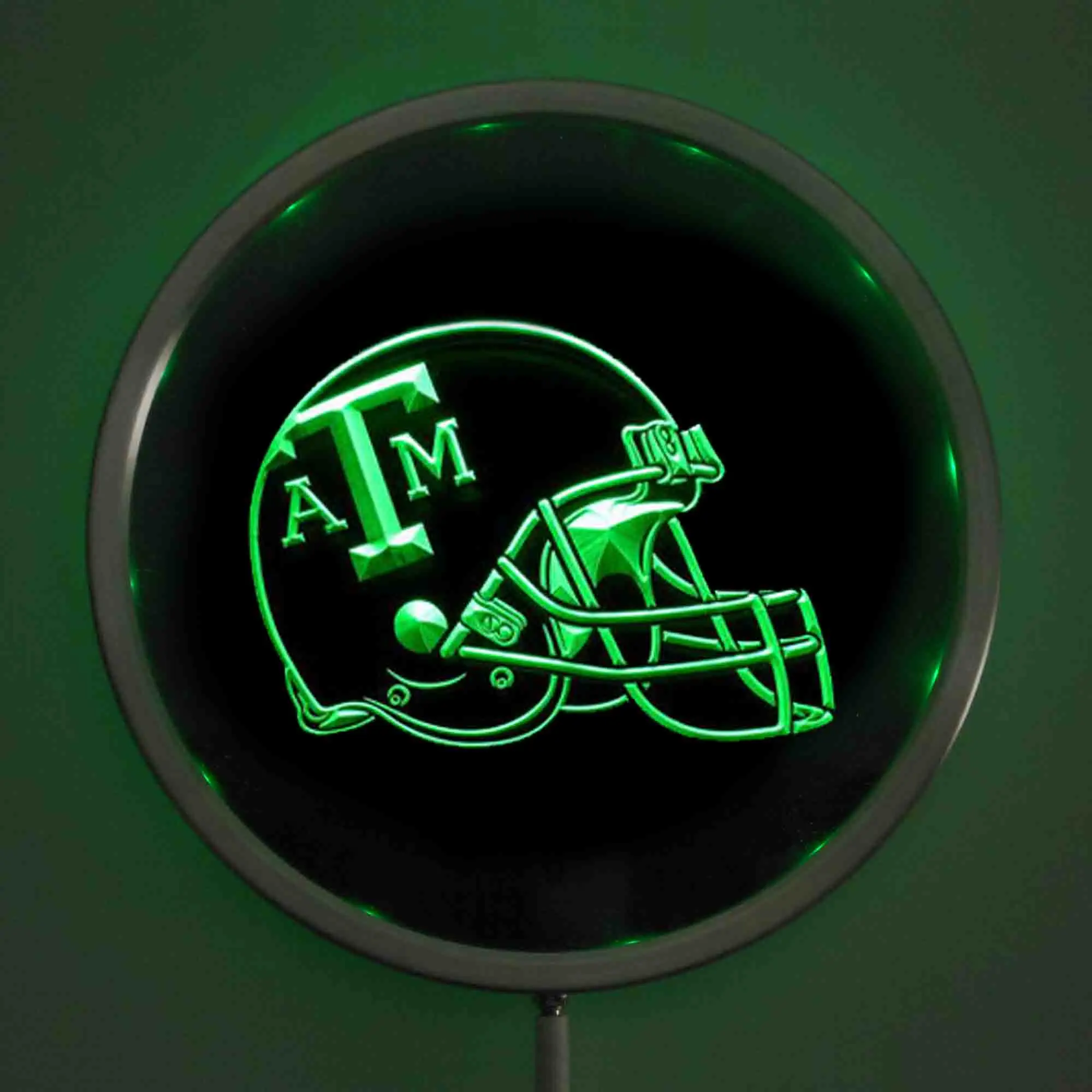 Светодиодные неоновые круглые вывески Aggies Texas A & M 25 см/10 дюймов RGB вывеска для бара