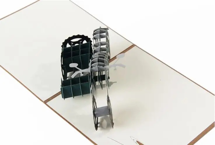 3D всплывающие поздравительные открытки ручной работы мотоцикл день рождения