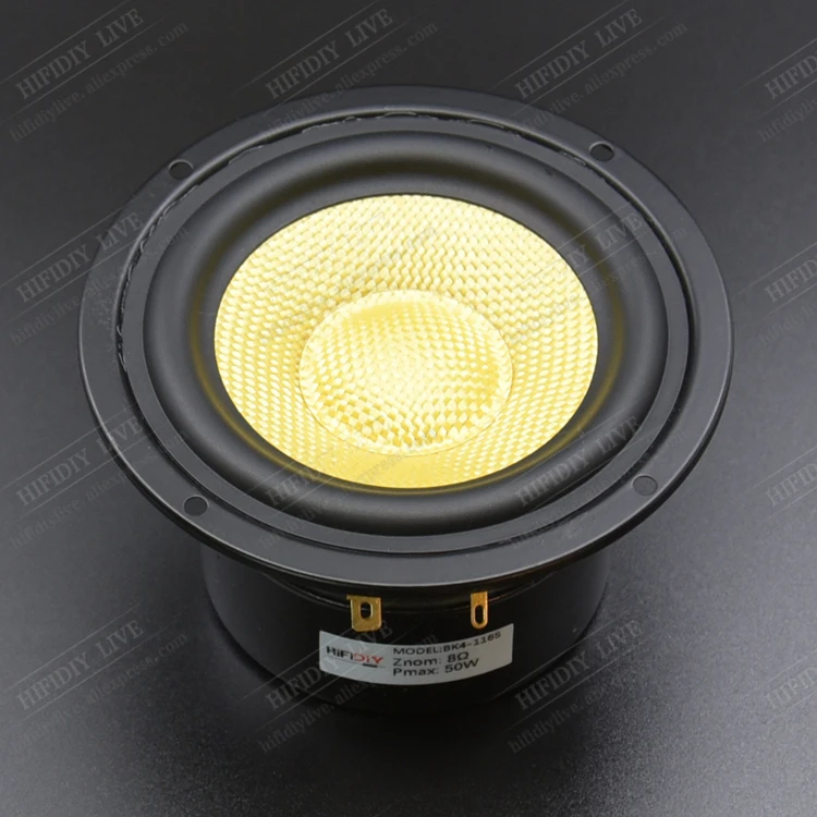 HI-FI DIY LIVE BK4-116S Hi-Fi 4 дюйма 4,5 дюйма низкочастотный динамик, 4-8 Ом, 50 Вт, аудио Вибрационный громкоговоритель из стекловолокна