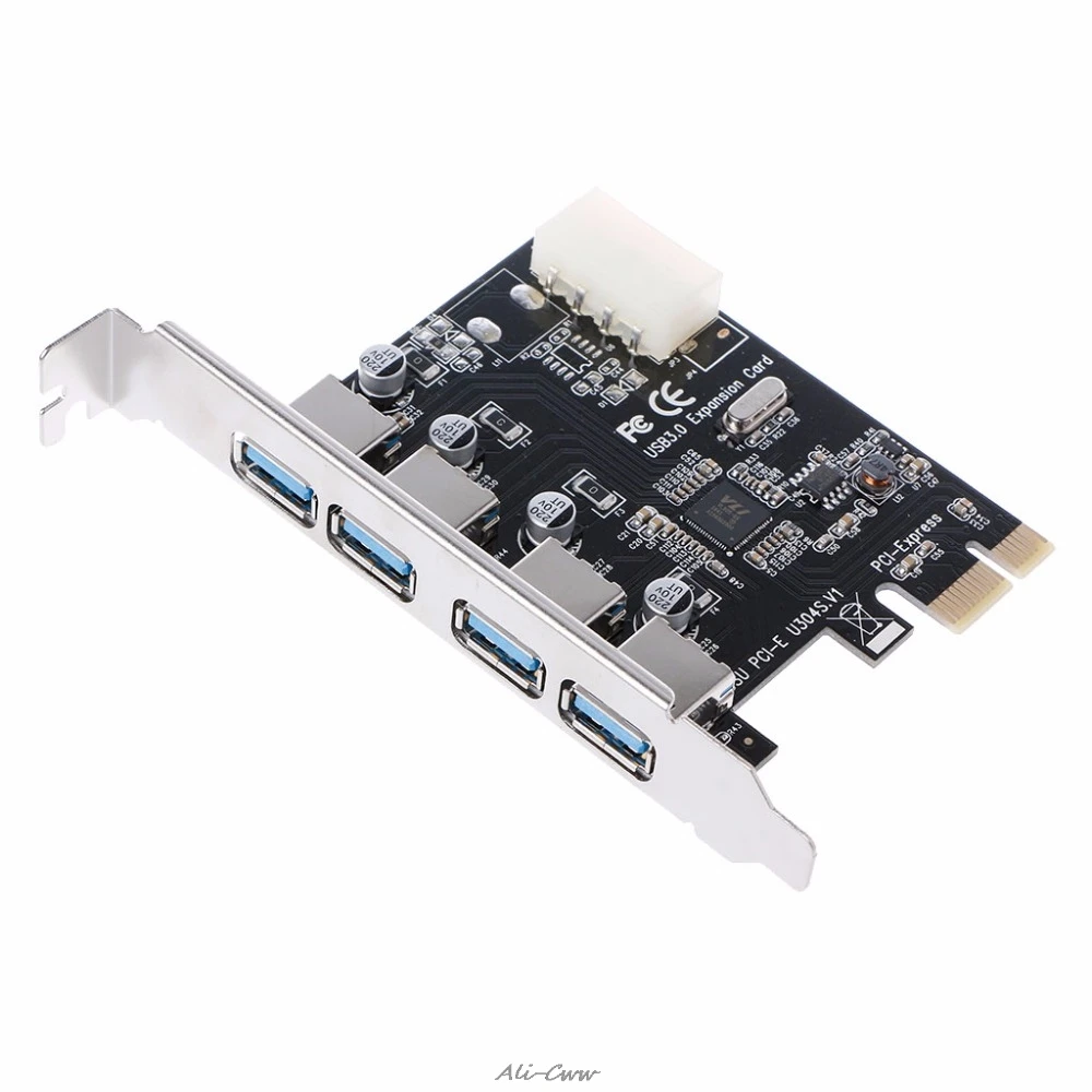 Новое поступление 4 порта Супер скоростной USB 3 0 PCI e E Express адаптер расширения с CD