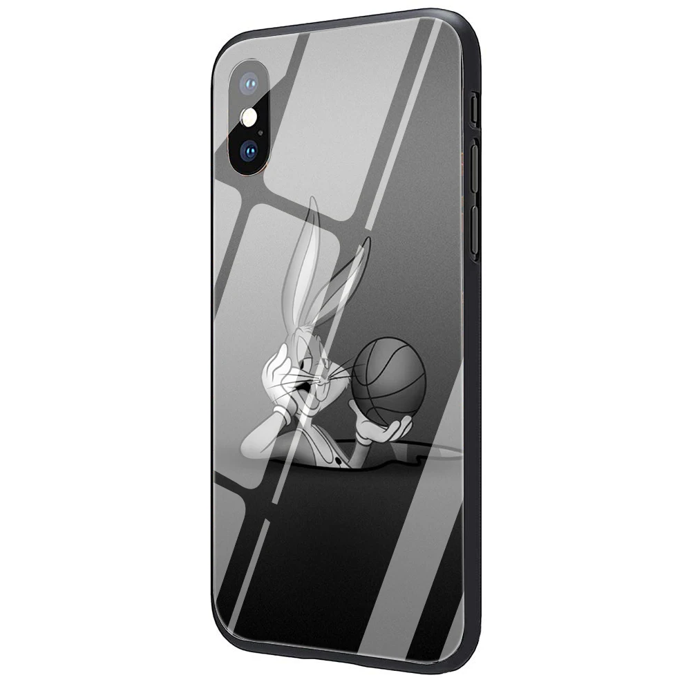Чехол из закаленного стекла с мультяшными багами Банни для iphone 5 5s 6 6s Plus 7 8 Plus X XR XS 11 Pro Max - Цвет: G7