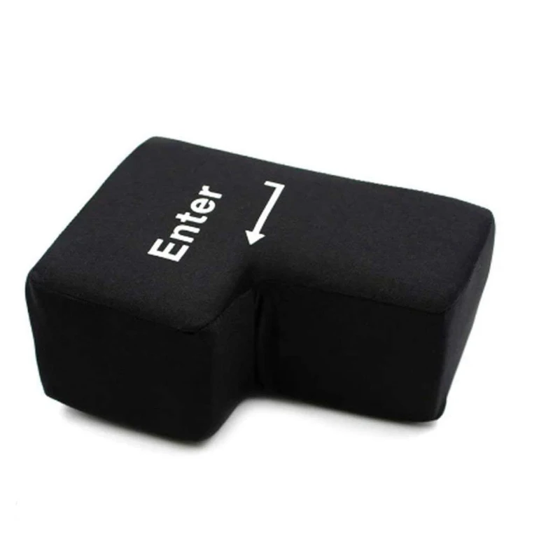 

Soft Big USB Enter Key Stress Relief Pillow Anti Stress Novelty Vent Toys For Desktop Laptop Home Office Gadget USB Enter Button