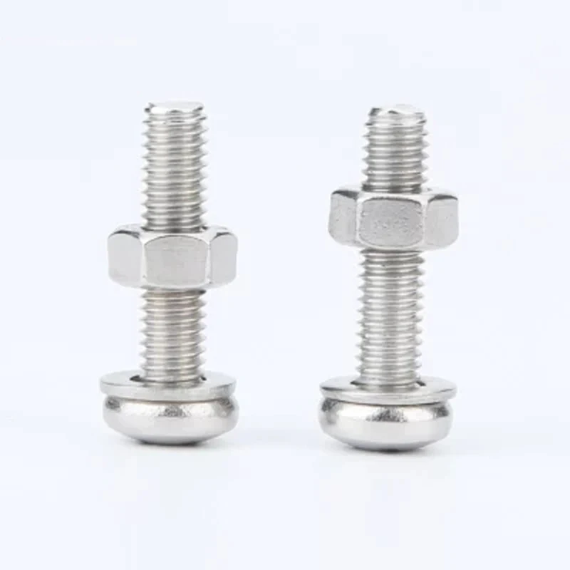 M3 M4 Phillips винт с круглой головкой Sems винты гайкой наполовину Сковорода комплект
