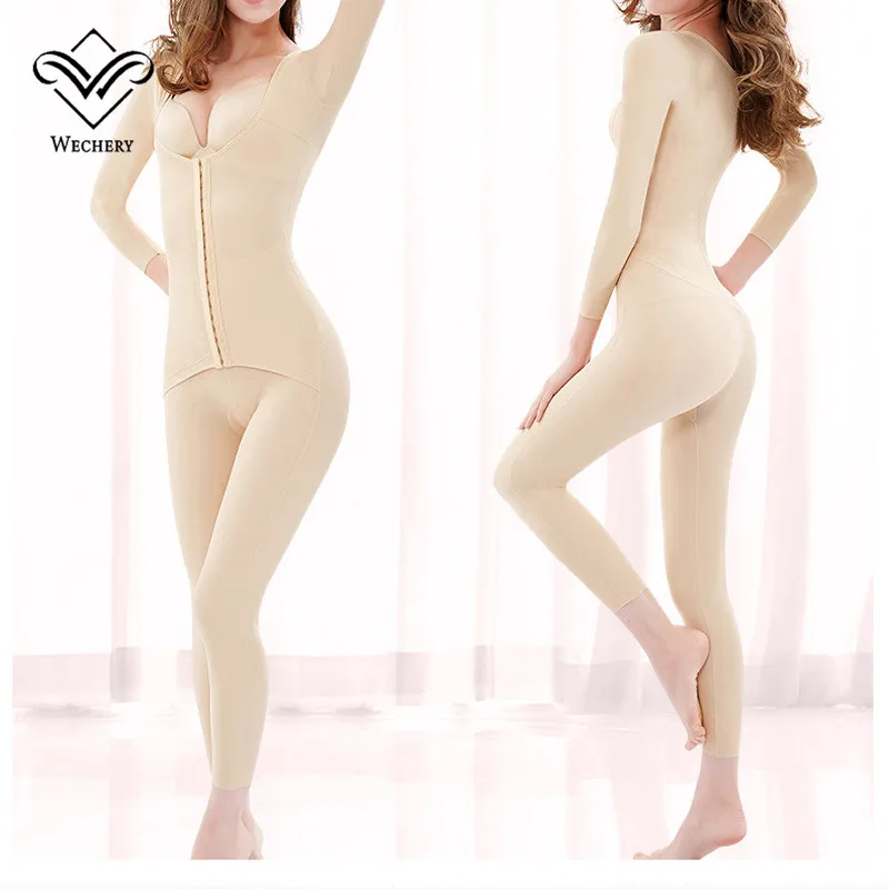Wechery Новый Body Shaper Для женщин для похудения полной длины боди с длинным рукавом