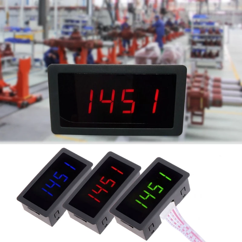 DC 8-24 V 4 цифровой светодиодный Тахометр RPM Скорость метр с Hall датчик приближения датчик NPN 10-9999 об/мин