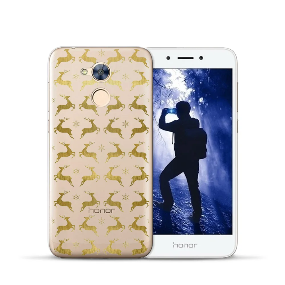 Снежинки чехол для Fundas Huawei Honor 6a случае Новые поступления прозрачный ТПУ Телефон