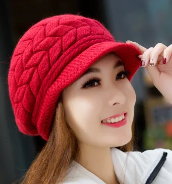 

wholesale Knitted Hat Women Winter Hats for Ladies Beanie Girls Skullies CAPS Bonnet Femme SnapBack Warm Wool Hat