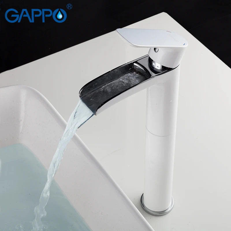 

GAPPO tall basin faucet bathroom faucets mixer water taps white basin sink faucet waterfall faucet deck mounted taps