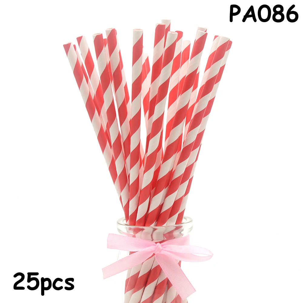 PA086 25pcs Drinking Paper Straws Gold Heart Star Stripe Paper Straws For Birthday Baby Shower Decoration Gift Party Event Supplies - Цвет: PA086