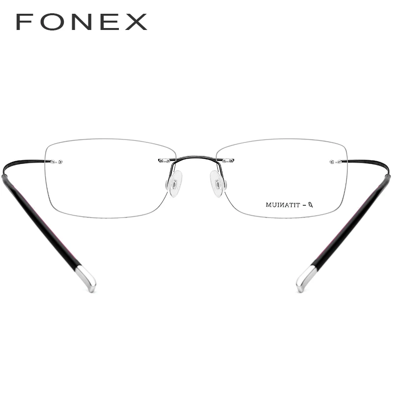 FONEX B титановая оправа для очков без оправы, женские сверхлегкие очки по рецепту, мужские высококачественные оптические очки для близорукости 9203