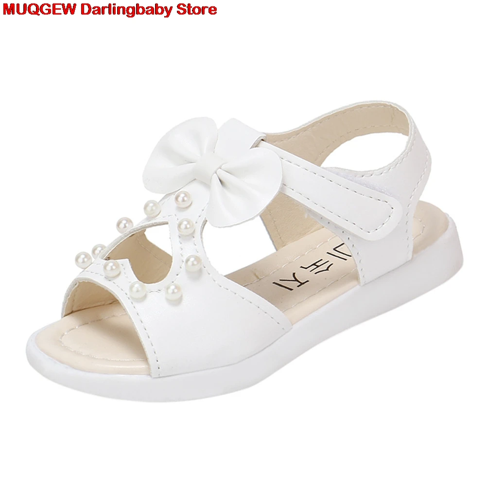 Girls Sandals Младенческой малыша сандалии с бантом и жемчугом в римском стиле пляжные принцесса Дети сандалии для девочек обувь для девочек Летняя обувь босоножки сандали для девочек босоножки для девочек детская обувь для девочек - Цвет: Girls Sandals