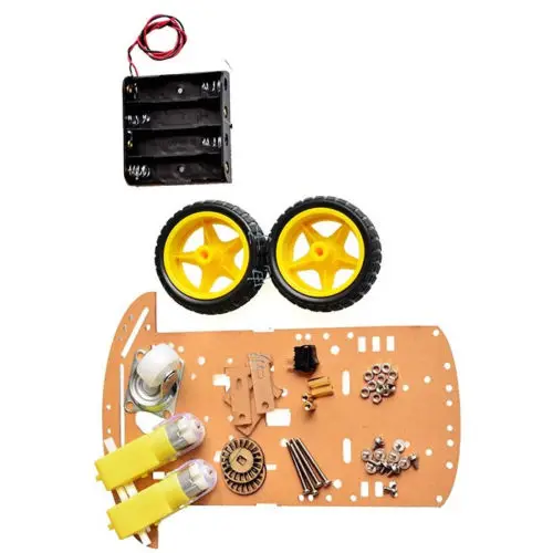 

1 pcs New Motor Smart Robot Car Chassis Electronic Manufacture DIY Kit Speed Encoder Battery Box 2WD For Arduino Robot