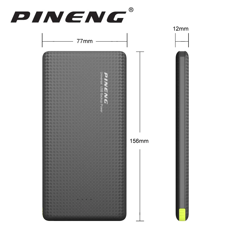 Оригинал Pineng power Bank 10000 мАч Внешняя батарея Pn 951 Портативное Мобильное быстрое