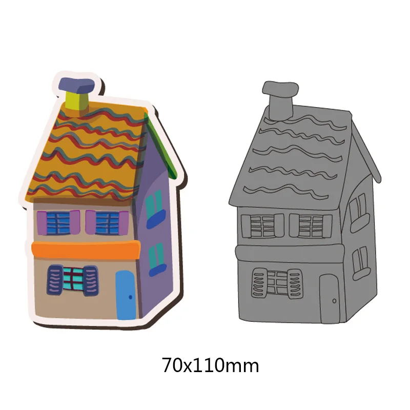 Building House Metal Steel Cutting Dies for DIY Scrapbook Album Creative Card Embossing Paper Craft Architecture Stamps New | Дом и сад