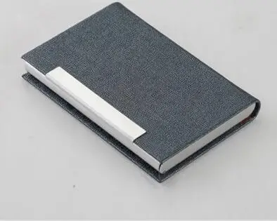 Gray XZXBBAG, металлический, высококачественный, из нержавеющей стали, ID, кредитный держатель для карт, унисекс, чехол для банковских карт, мужской, бизнес, имя, карта, коробка, XB091 - Цвет: Gray