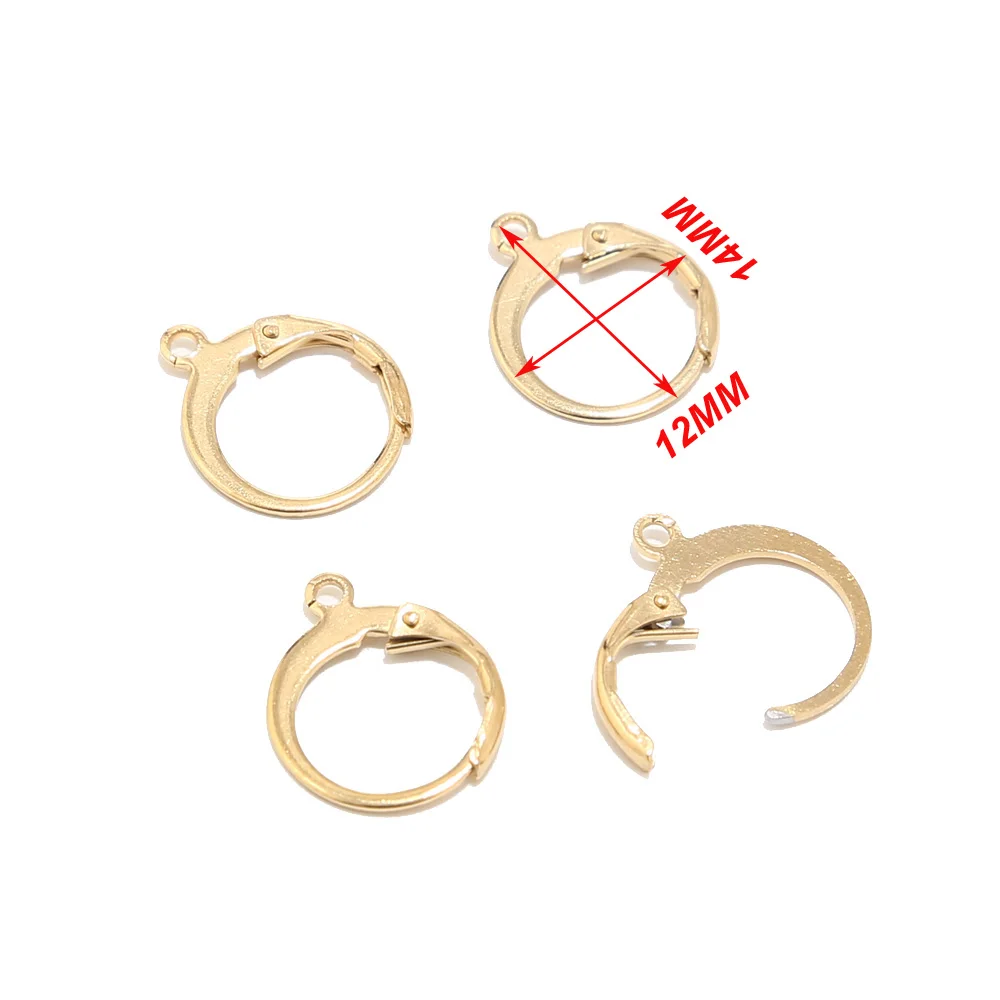 100 шт./лот серьги-кольца из нержавеющей стали крючки для сережек сделай сам